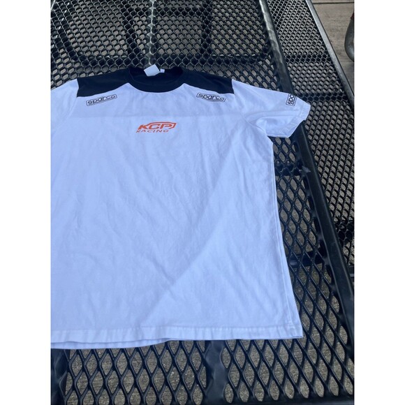 Sparco KCP Racing Logo Men's Black/Red Soft Fabric T-Shirt Size Large - Picture 3 of 13